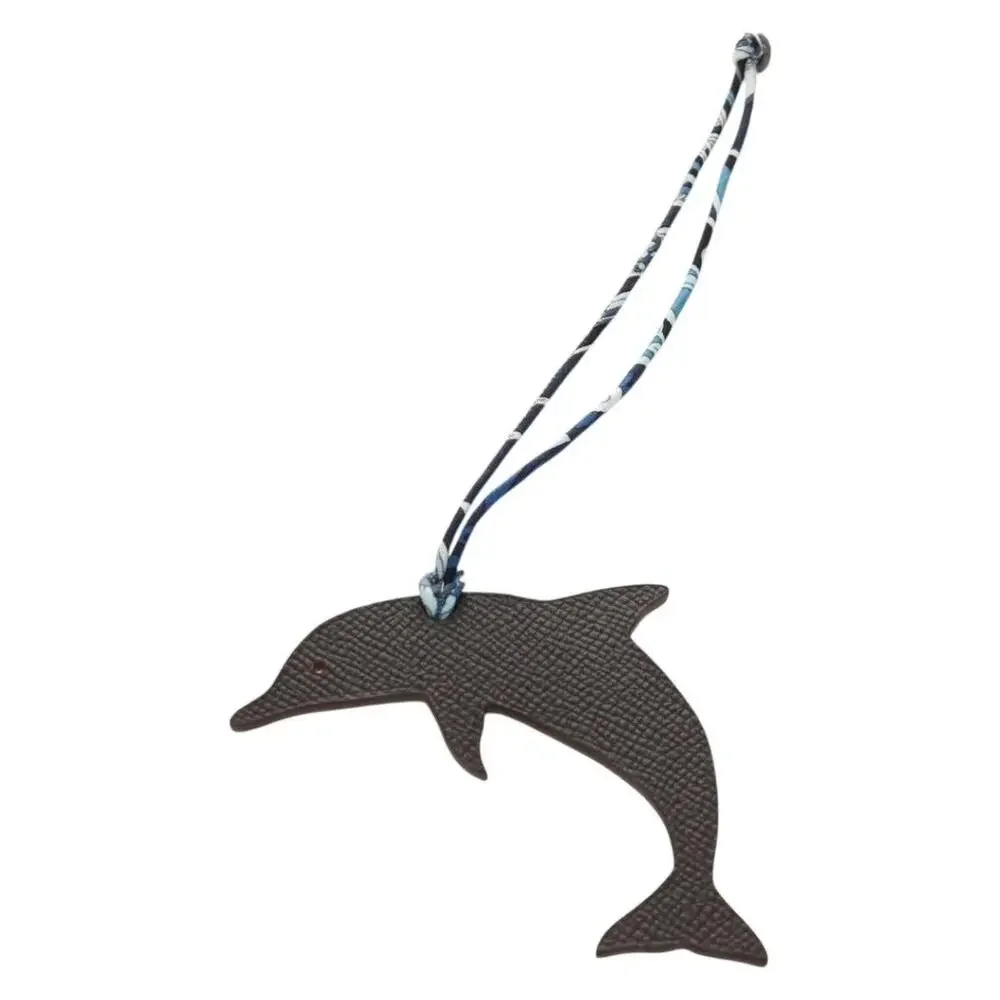Hermes Petit H Dolphin Leather Charm Orange